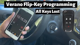 How To Program A Buick Vernao Flip Key Remote Fob 2014  2016 DIY All Keys Lost Tutorial [upl. by Traweek479]