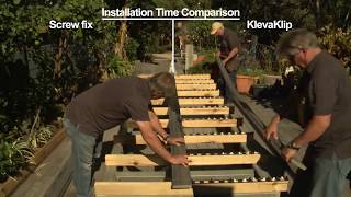 KlevaKlip Vs Drill amp Screw Fixing for ModWood Decking [upl. by Ahsocin857]