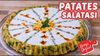 Yoğurtlu Patates Salatası Tarifi  Muhteşem Bir Patates Salatası Kolay Tarifler [upl. by Ijok]