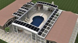 Retractable Residential Pool Enclosure [upl. by Ydnirb]