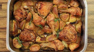 One Pan Roasted Chicken and Potatoes Recipe [upl. by Morgenthaler]