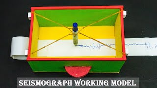 Seismograph Working Model  Science Projects [upl. by Giana614]