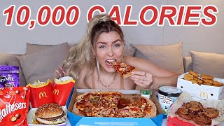 10000 CALORIE CHALLENGE  GIRL VS FOOD EPIC CHEAT DAY [upl. by Jonny598]