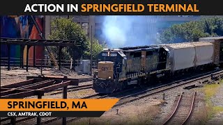 Springfield Massachusetts USA  Virtual Railfan LIVE [upl. by Velvet]