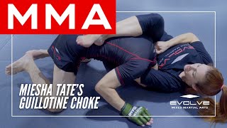 MMA  UFC World Champion Miesha Tates Guillotine Choke [upl. by Euqinad]