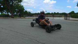 65hp home made gokart doing 60mph racing down the street [upl. by Sapphera]