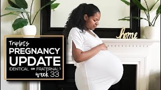 Triplets 33 Week Pregnancy Update  Identical or Fraternal [upl. by Emmerich818]