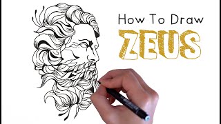 How to Draw Zeus StepbyStep Sculpture Style [upl. by Annaierb]