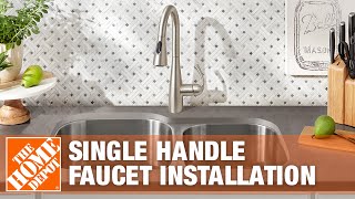 How to Replace a Kitchen Faucet With a Single Handle  The Home Depot [upl. by Enilegna445]