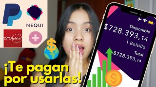 Cómo GANAR DINERO con estas 6 APPS totalmente GRATISPagos por nequi daviplata paypal EN 2022 [upl. by Anirat]