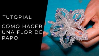 Tutorial  Como hacer una Flor de Papo de Tembleques [upl. by Gnoht]