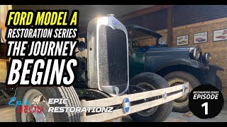 1930 Model A Ford Restoration  Build  Ep 1 The Journey Begins  Epic Neon  Epic Restorationz [upl. by Annoel]