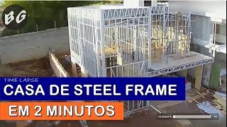 MONTANDO CASA DE STEEL FRAME EM 2 MINUTOS Time Lapse [upl. by Chelsea]