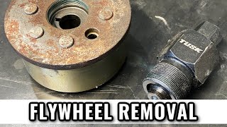 HOW TO Dirt Bike Flywheel Removal [upl. by Bomke]