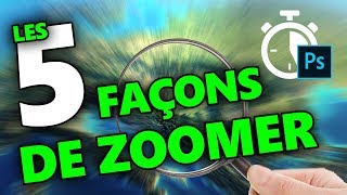 LES 5 FAÇONS DE ZOOMER EN 1 MINUTE   tuto photoshop [upl. by Francois]