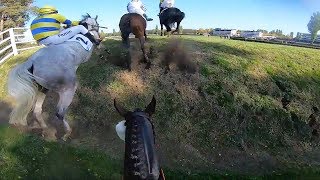 The Grand Pardubice Steeplechase meeting POV  Winning horse race by jockey´s view [upl. by Dene]