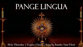 Pange Lingua  Catholic Hymn amp Chant  Holy ThursdayCorpus Christi  Latin w English translation [upl. by Aurthur399]