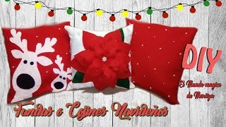 FUNDAS O COJINES NAVIDEÑOS 🎄DIY CHRISTMAS PILLOWS [upl. by Kutchins333]