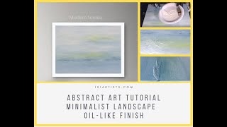 Minimalist Abstract Landscape  Super Easy Beginner Art Tutorial  Acrylic Painting [upl. by Arluene]