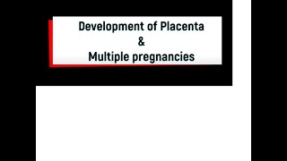 Development of Placenta and Multiple pregnancies [upl. by Elleivad]