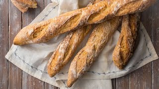 Crusty French Baguette Recipe [upl. by Ursola]