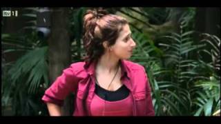 Im A Celebrity 2010 Stacey Soloman Throws a Stone At Dom Joly [upl. by Elam]