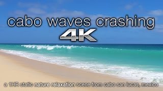 4K UHD Cabo San Lucas Beach BIG Waves Crashing  Nature Relaxation™Calming Video Scene  Screensaver [upl. by Baumbaugh]