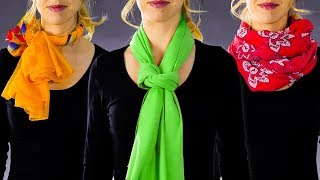 28 SIMPLE WAYS TO TIE A SCARF [upl. by Ddart]