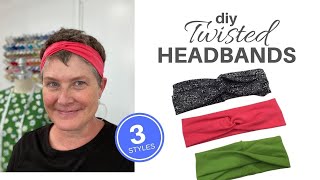 DIY TWITSTED HEADBANDS  3 EasyToMake Styles [upl. by Nylssej]