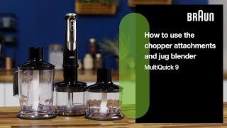 MultiQuick 9  How to use the chopper attachments and blender jug [upl. by Eenert296]