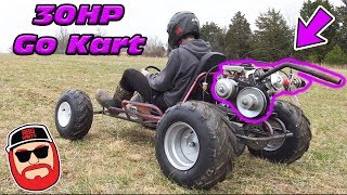 30Hp 440cc Duromax On A Small Go Kart [upl. by Youlton]