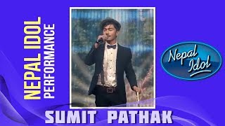 Jhamke Guleli  Nepal Idol Performance  Sumit Pathak  Nepal Idol Season 2  झम्के गुलेली [upl. by Fidel290]