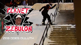 Street Snowboarding in Duluth  Planet Zebulon [upl. by Pontus]