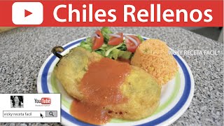 CHILES RELLENOS  VickyRecetaFacil [upl. by Ume]