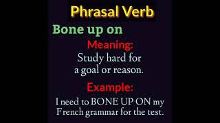 Bone up on  Phrasal Verb Bone up on  Phrasal Verb quotBone up onquot with Meaning amp Examples ytshorts [upl. by Orel]