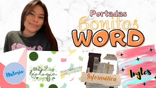 Portadas bonitas en Word  Canva  Pinterest  Mi Mundo [upl. by Ludlow255]