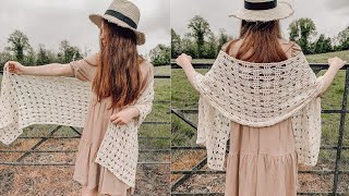 Easy Crochet Summer Shawl [upl. by Leva711]