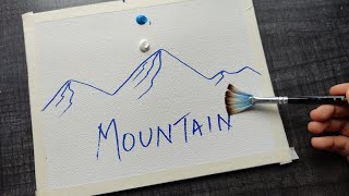 HOW TO PAINT MOUNTAIN LANDSCAPE PAINTINGACRYLIC PAINTING FOR BEGINNERS STEP BY STEP [upl. by Feodor]