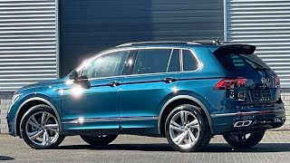 Volkswagen NEW Tiguan RLine 2022 in 4K Nightshade blue 19 inch Valencia walk around amp detail Inside [upl. by Irish]