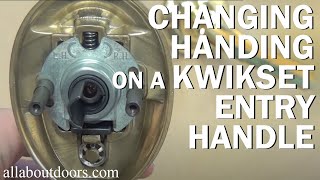 How to Change the Handing on a Kwikset Entry Handle [upl. by Charissa]