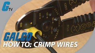 How to Crimp Wires  Basic Tips on Crimping  Galco [upl. by Eiramanad478]