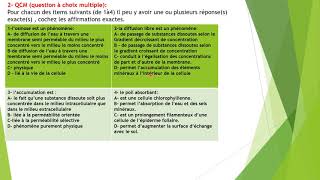 exercices corrigés production de la MO absorption de leau et des sels minéraux 1er année bac [upl. by Nayrb235]