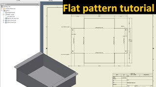 Autodesk Inventor tutorial  Flat pattern to Drawing IDW [upl. by Melgar]