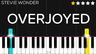 Stevie Wonder  Overjoyed  EASY Piano Tutorial [upl. by O'Doneven994]