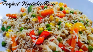 How to make the Perfect Vegetable Rice  Simple Vegetable Rice Recipe [upl. by Atilahs]