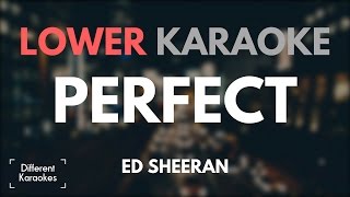 Ed Sheeran  Perfect LOWER Key Karaoke [upl. by Annirak203]