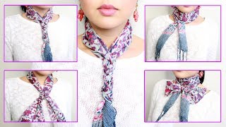 HOW TO Tie A Neck Scarf IN 5 MINUTES [upl. by Sandy474]