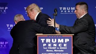 Donald Trump rushed off stage during rally in Nevada [upl. by Eugenius]