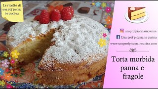 Torta morbida panna e fragole [upl. by Igor]