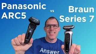 Shaving with both Panasonic ARC5 and Braun Series 7 [upl. by Nonarb]